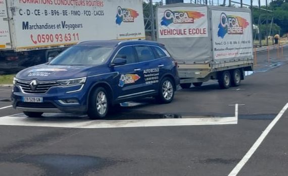 Voiture + remorque CAFCA pour le Permis B96